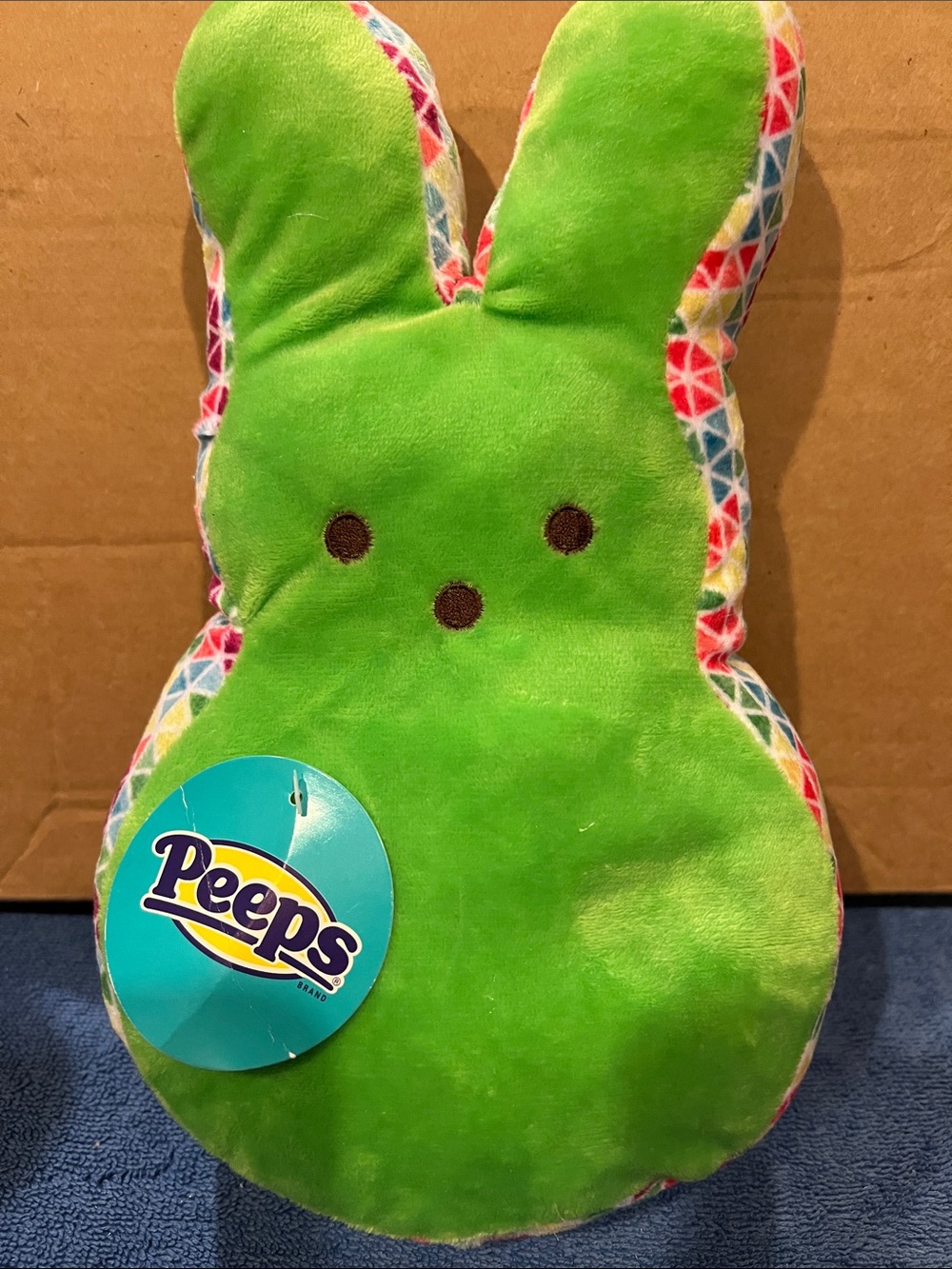 Peeps Green Bunny Plush Pet Toy